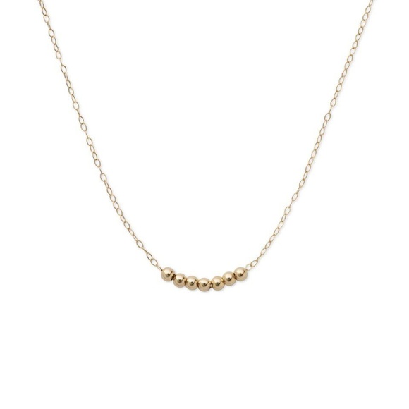 14k solid gold Ball Beaded Choker - Picture 3 of 6